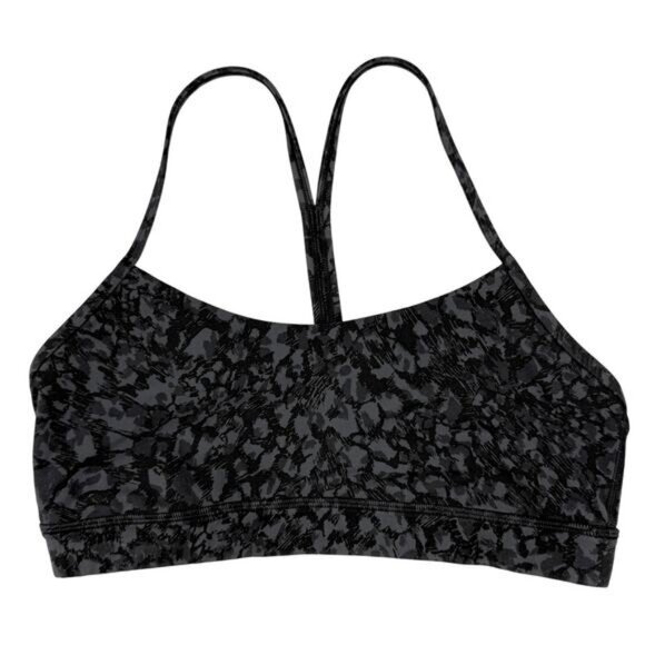 Lululemon Flow Y Bra Nulu B/C Cup In Wild Thing Camo Deep Coal Multi Size 8 - Picture 4 of 7